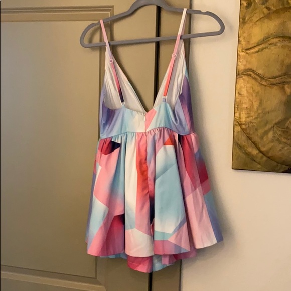 Multi-color Abstract Jumpsuit Romper Sz Small S - Picture 4 of 4